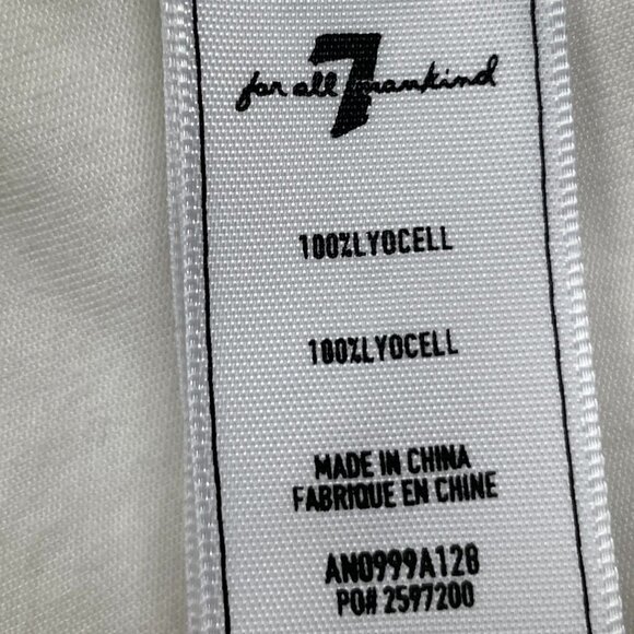 7 FOR ALL MANKIND Women's White Blouse Button Down Size M - Picture 11 of 11